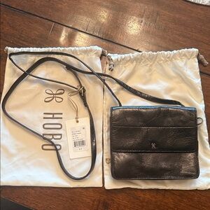HOBO Dark Leather Crossbody Bag